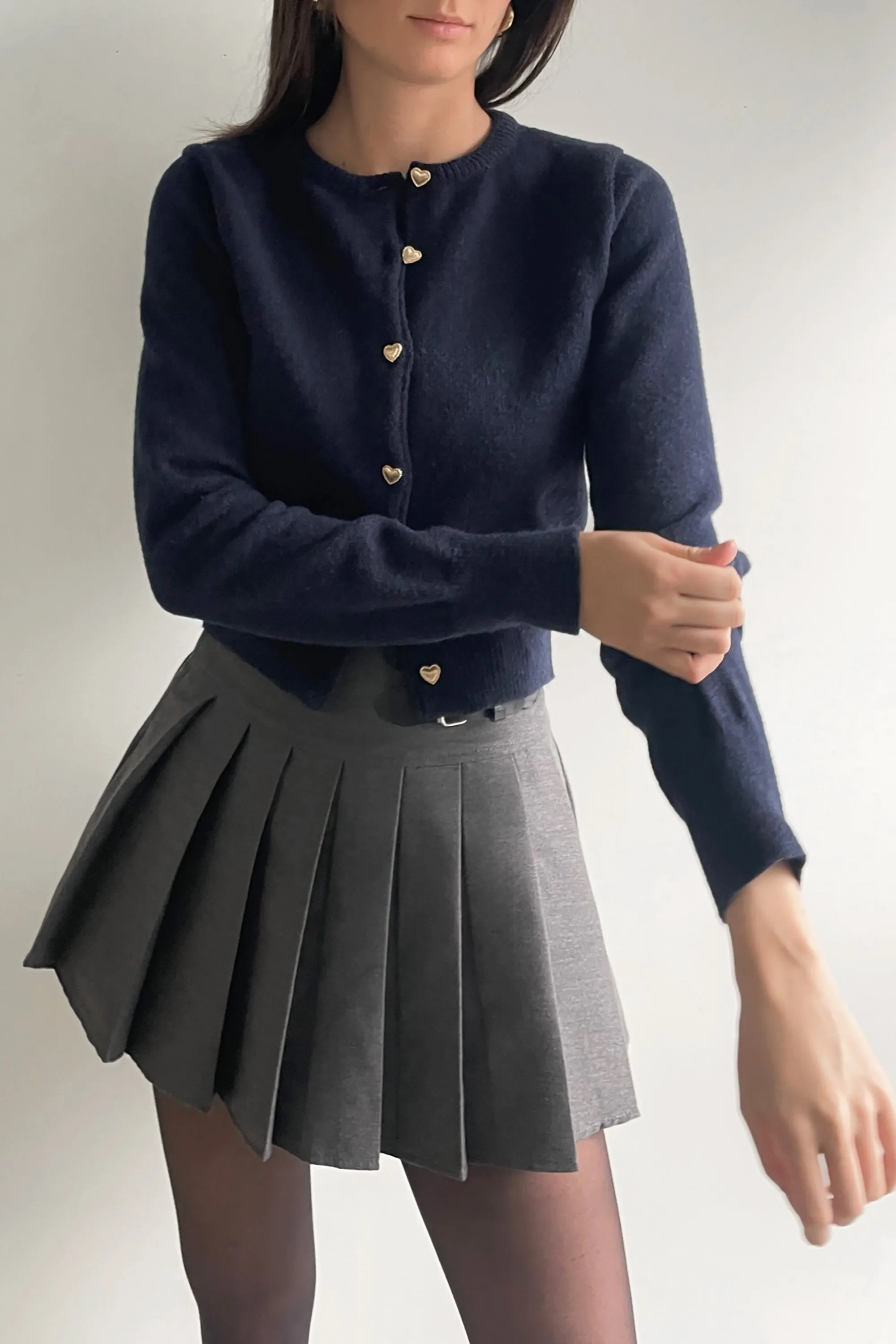 CARDIGAN WITH HEART BUTTONS