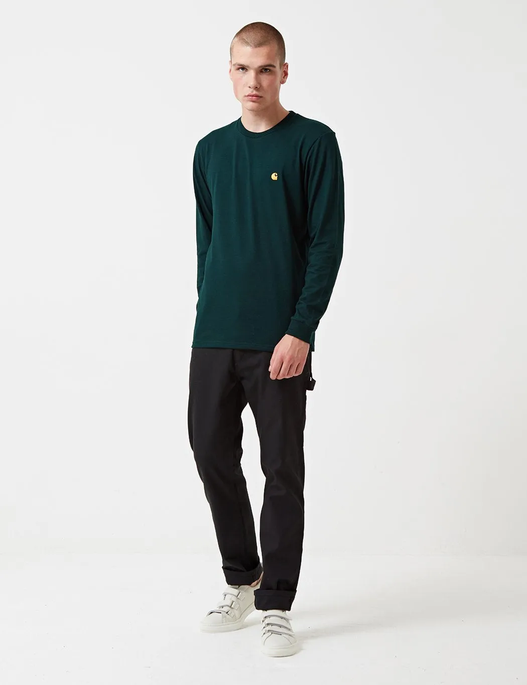 Carhartt Chase Long Sleeve T-Shirt - Parsley Green