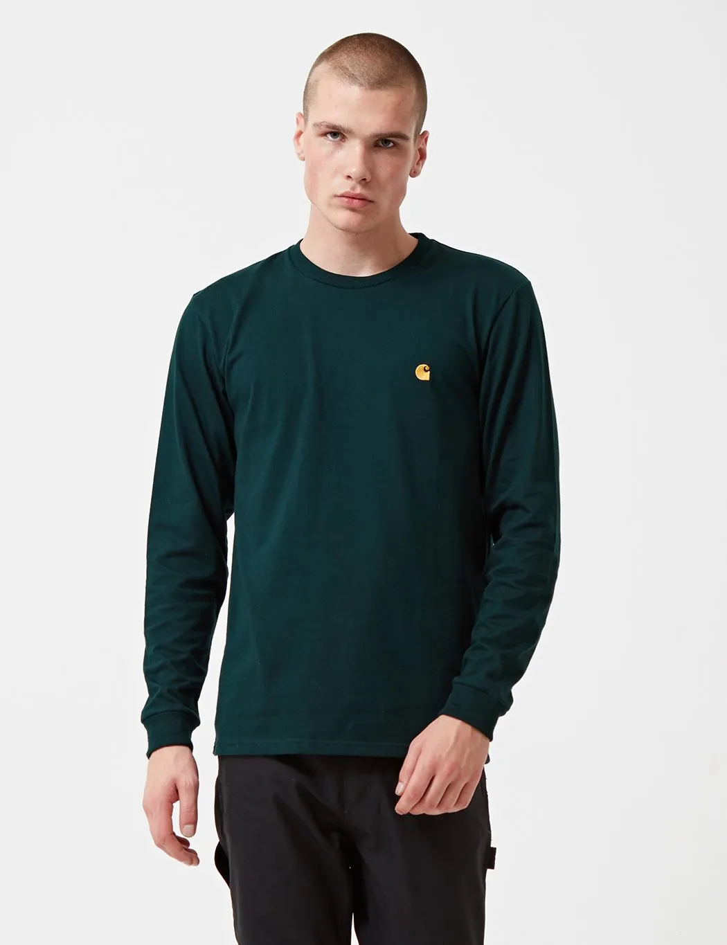 Carhartt Chase Long Sleeve T-Shirt - Parsley Green