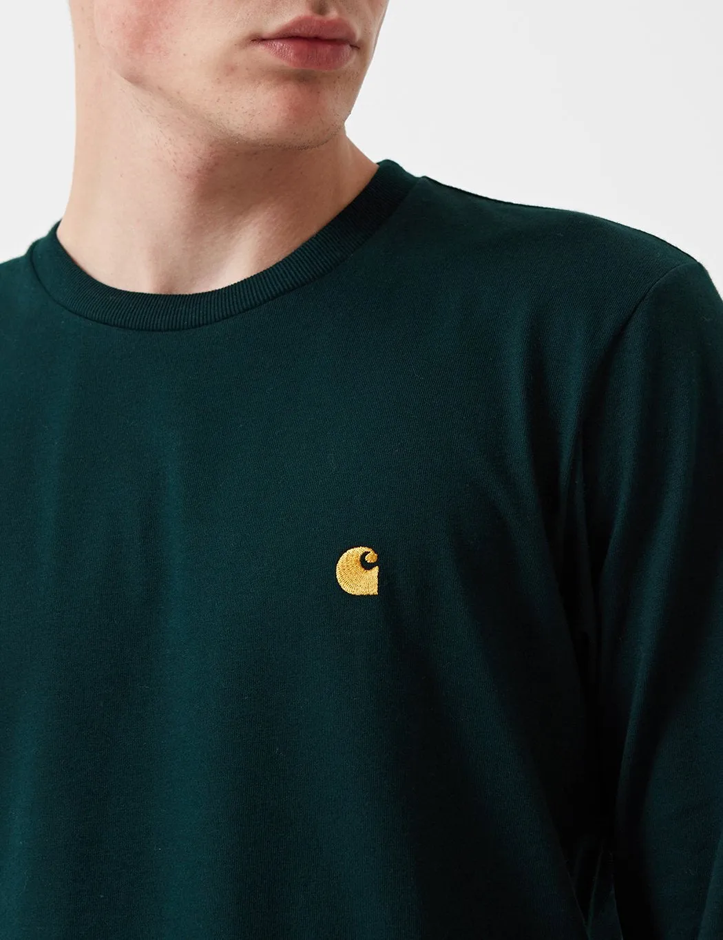 Carhartt Chase Long Sleeve T-Shirt - Parsley Green