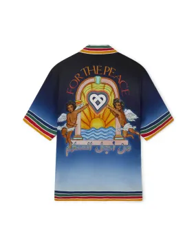 Casablanca Cuban Collar Short Sleeve Shirt in studio de musique