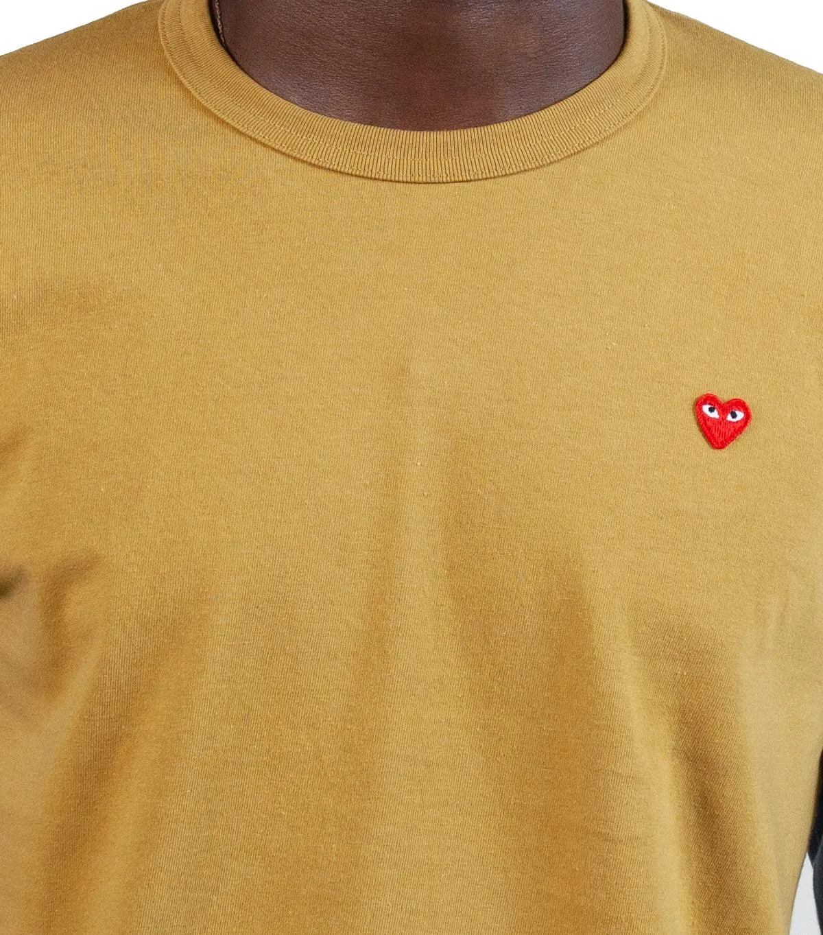 CdG PLAY Bi-Color Long Sleeve T-Shirt Olive