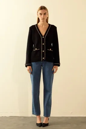 Chain Trim Cardigan