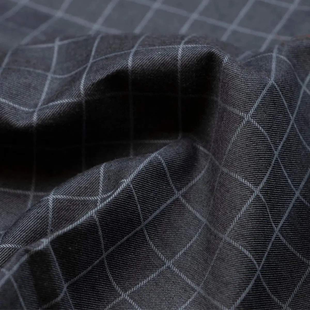Charcoal Check Flanello Junior Cotton Long Sleeve Shirt