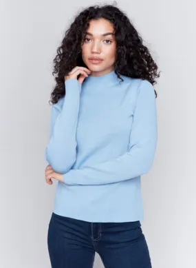 Charlie B - Reversible Mock-Neck Sweater - H-Frost