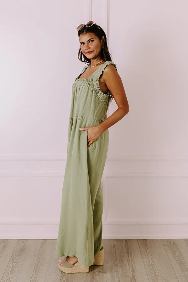 Charm And Charisma Linen-Blend Jumpsuit
