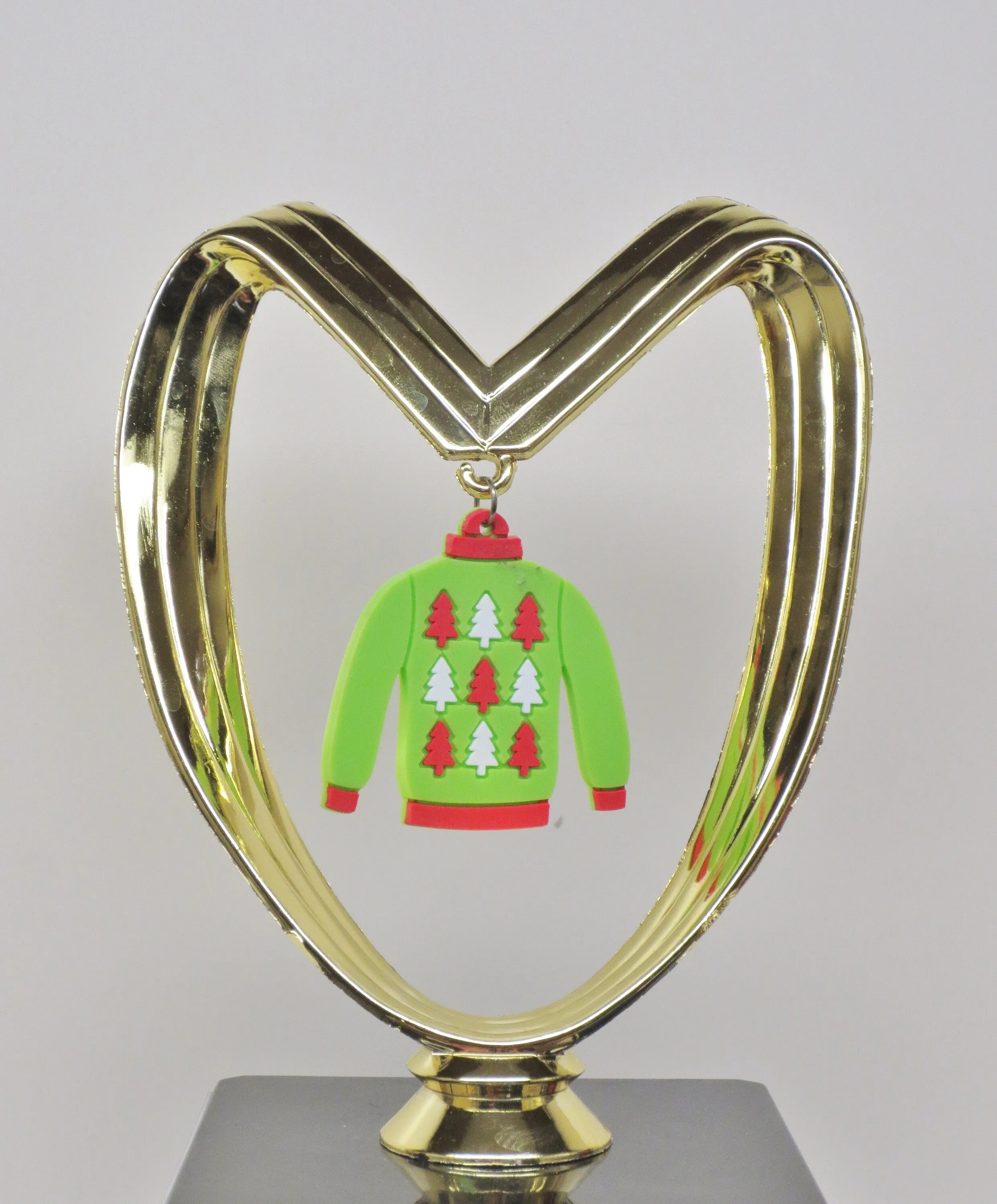 Christmas Trophy Ugly Sweater Trophy Contest Argyle Ugliest Sweater Holiday Party Award Winner Holiday Trophy Decor Cookie Bake Off