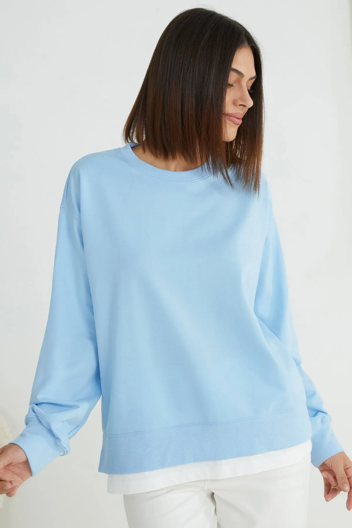 Colorblock Drop Shoulder Sweatshirt