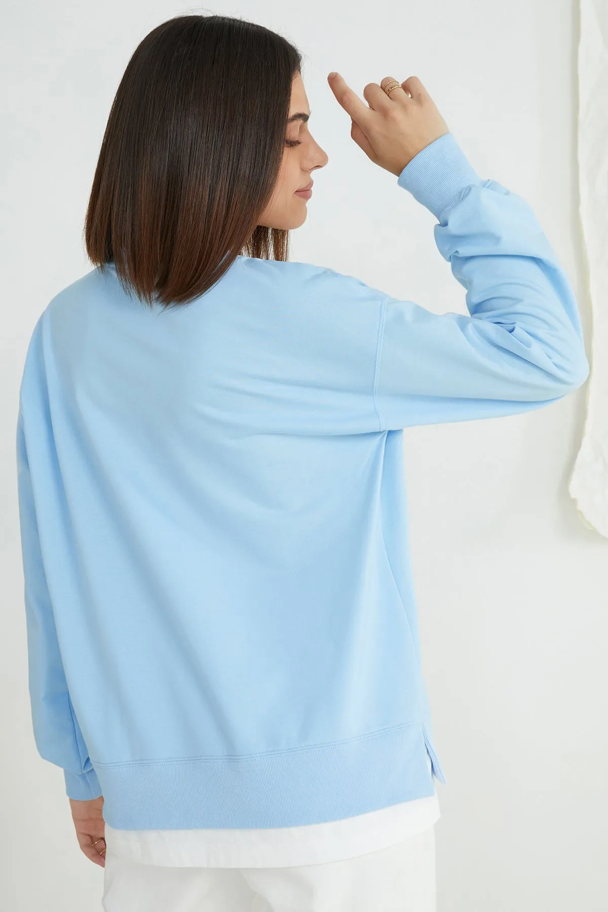 Colorblock Drop Shoulder Sweatshirt