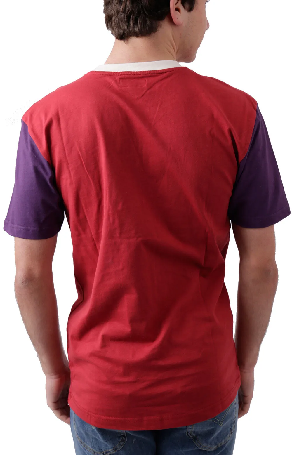 Colorblock Tee - Purple and Burgundy