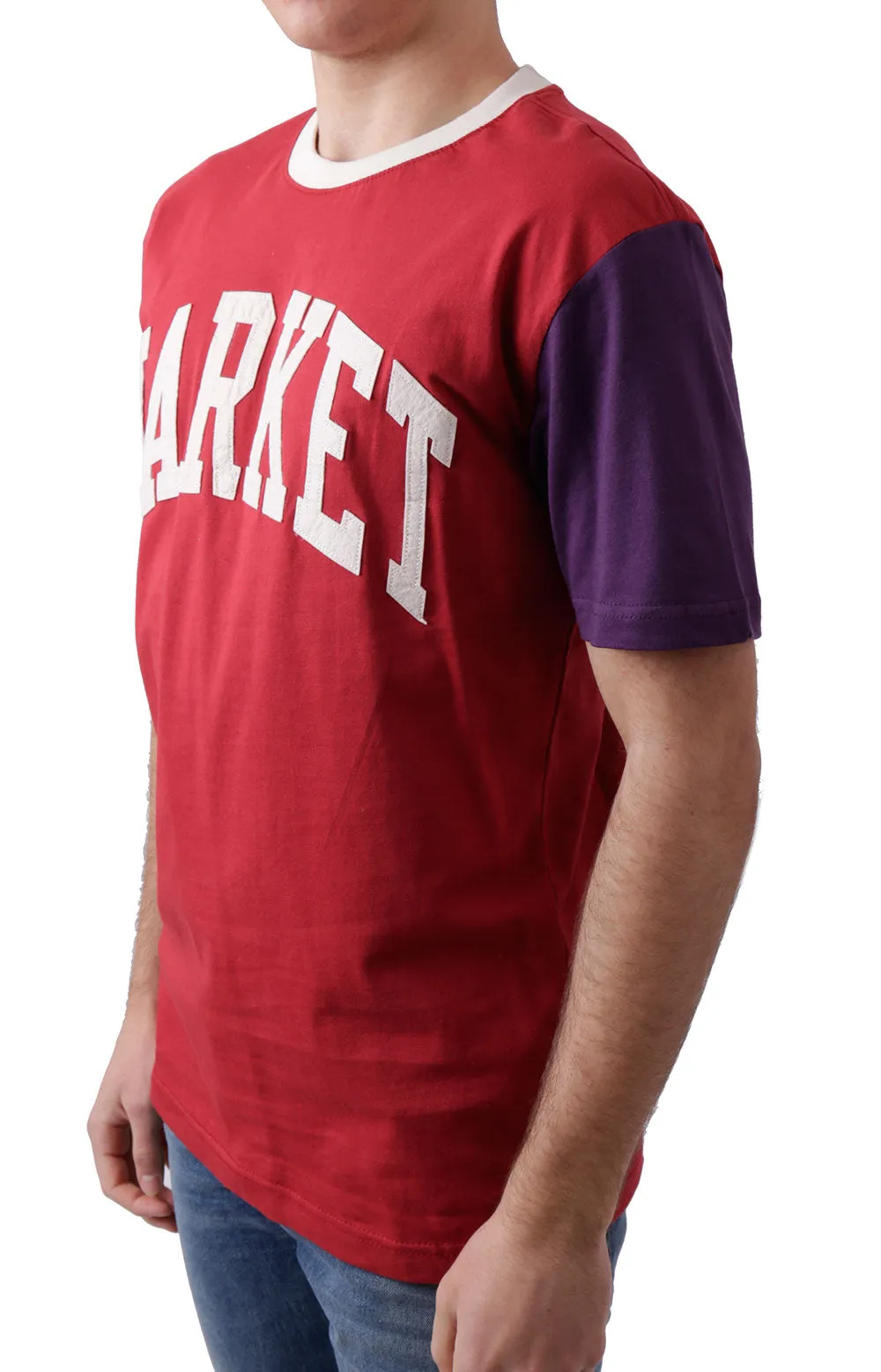 Colorblock Tee - Purple and Burgundy
