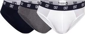 CR7 Men's 3 Pack Cotton Blend Briefs - Multicolor Basics