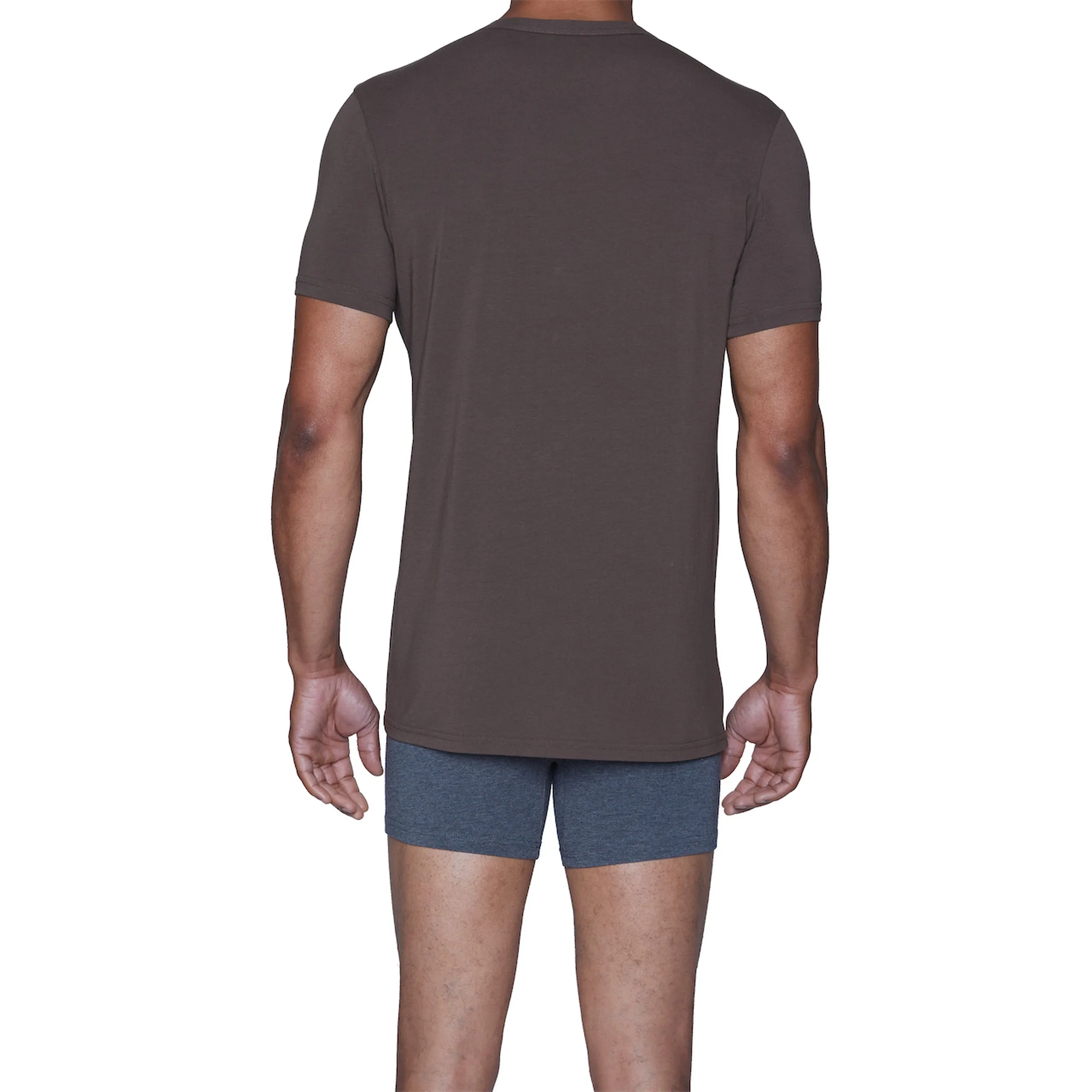 Crew Neck Undershirt in Walnut by Wood Underwear