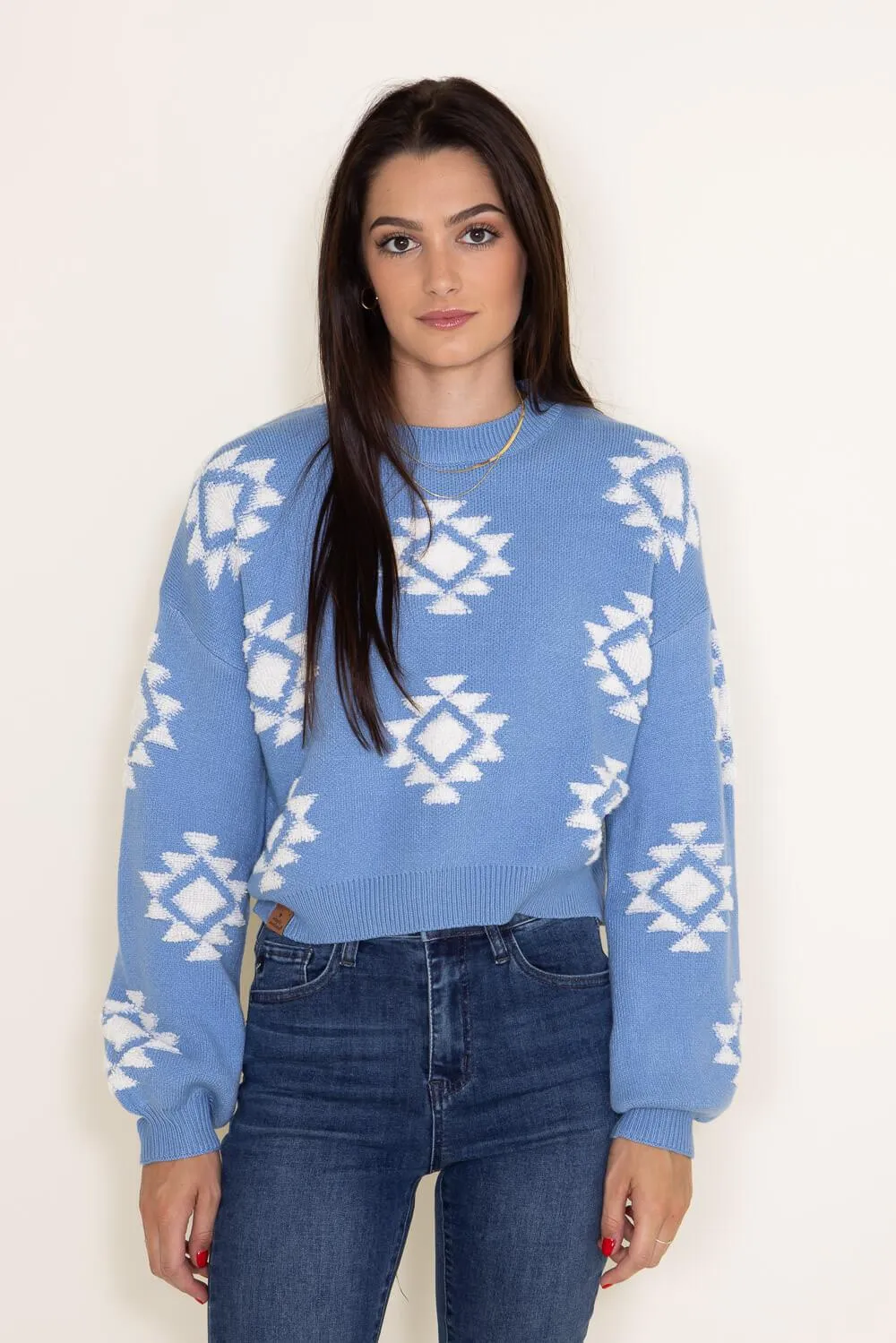 Crop Sweater Geo