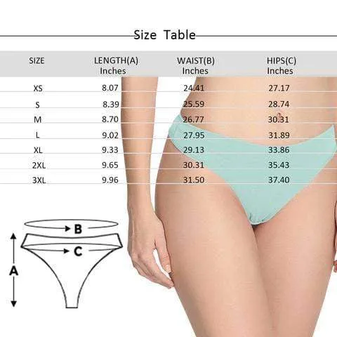 Custom Face Underwear Personalized Caution Slippery Lingerie Women's Classic Thong Gift For Her