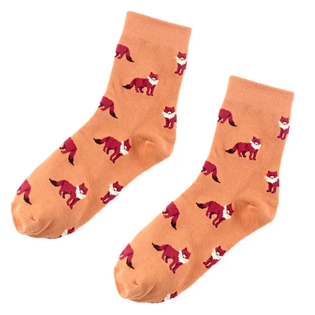 Cute animal knitted socks by Style's Bug (2 pairs pack)