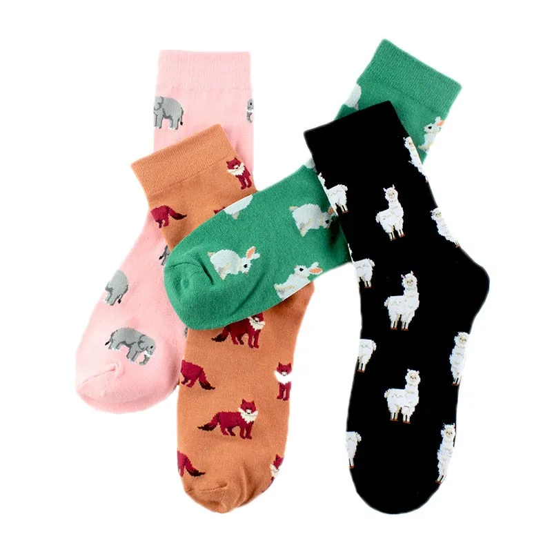 Cute animal knitted socks by Style's Bug (2 pairs pack)