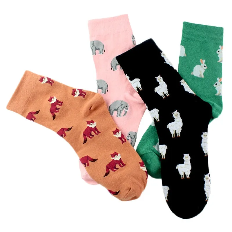 Cute animal knitted socks by Style's Bug (2 pairs pack)