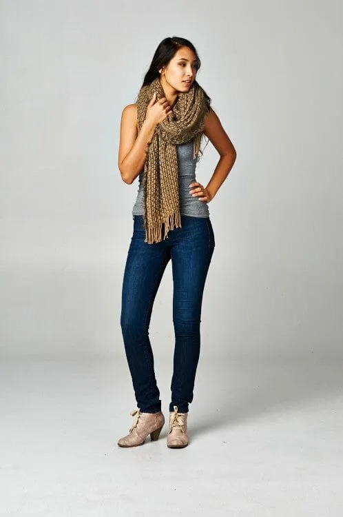Dahlia Cross Hatch Weave Scarf