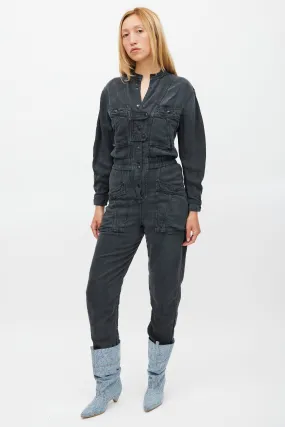 Dark Grey Utility Jumpsuit