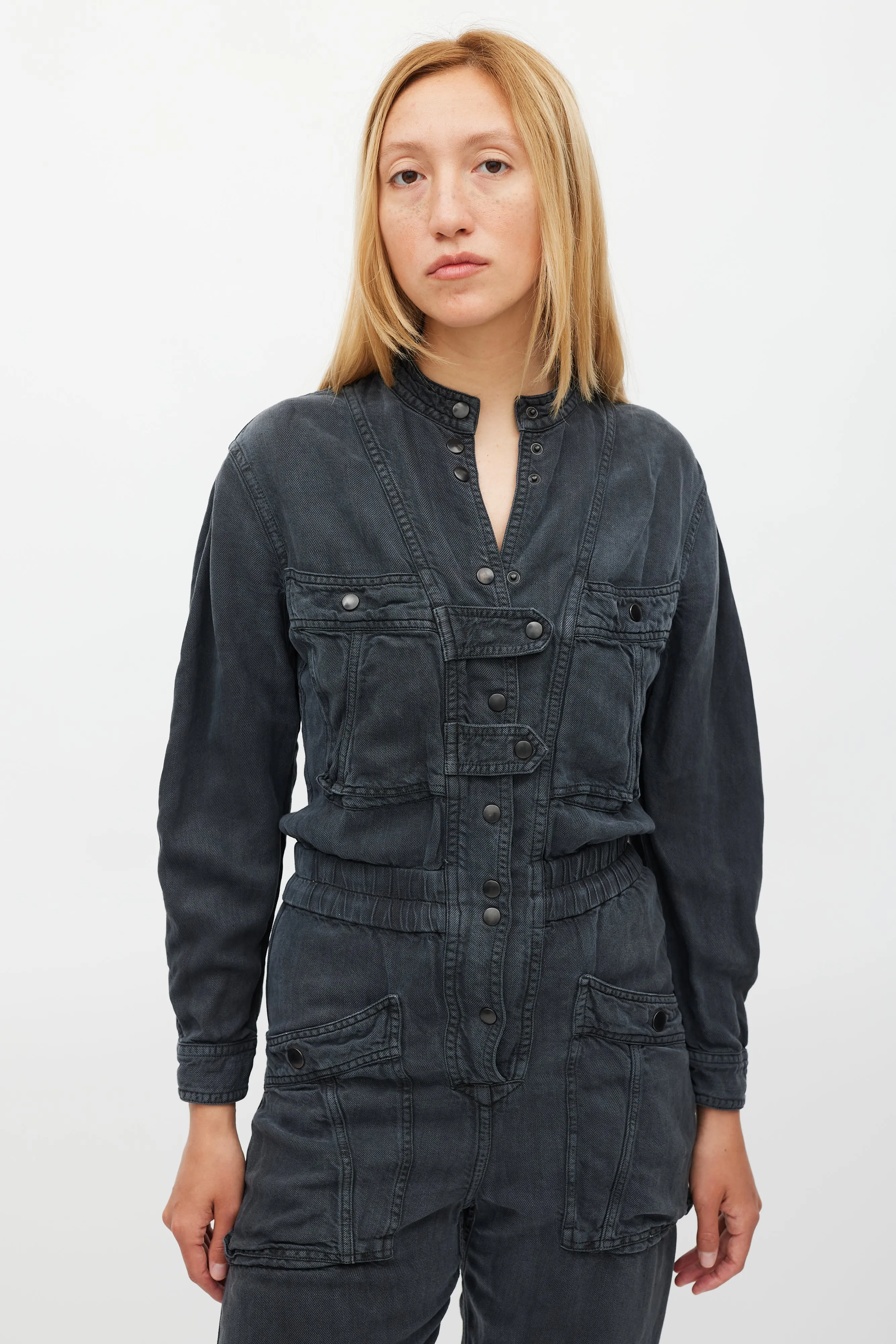 Dark Grey Utility Jumpsuit