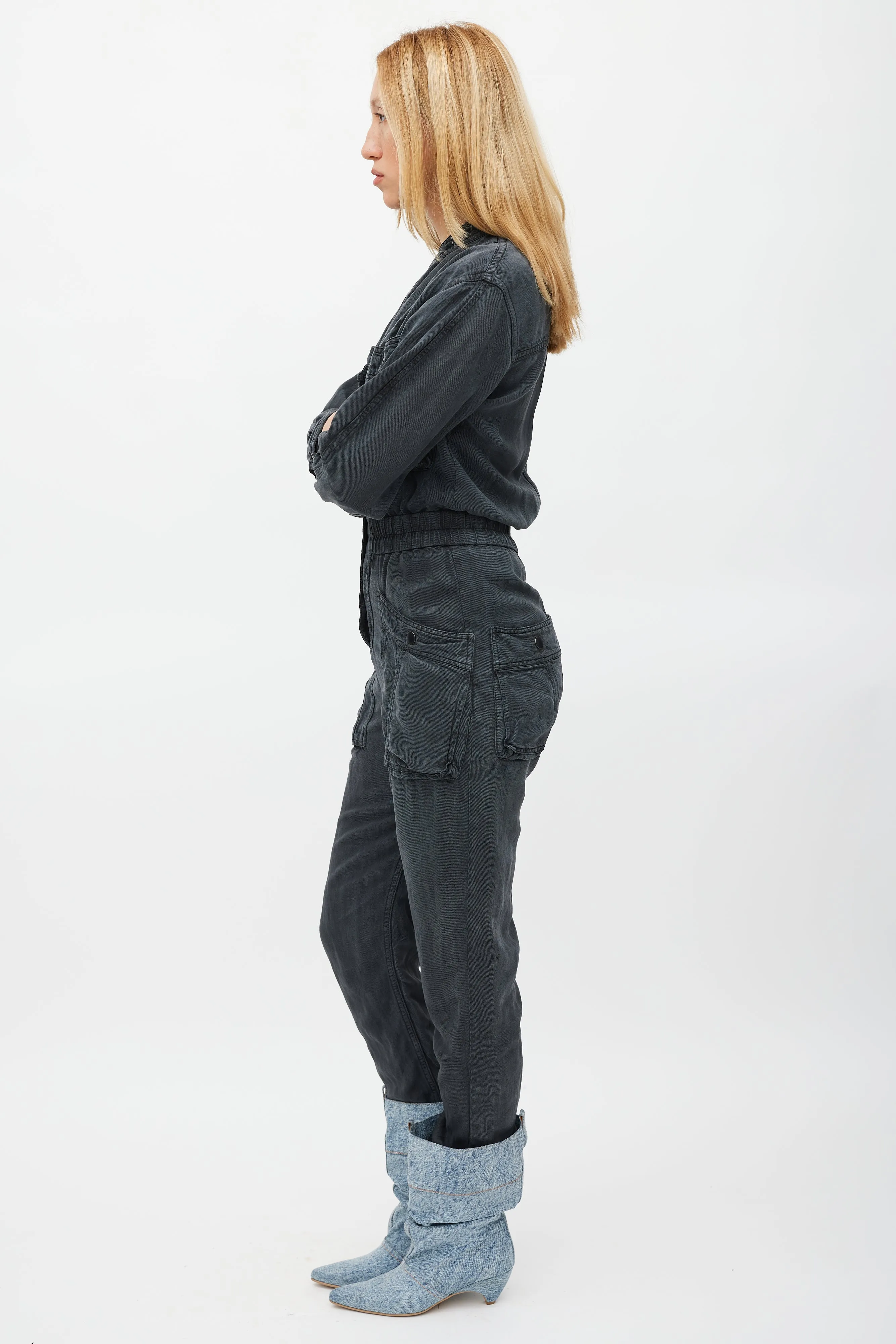 Dark Grey Utility Jumpsuit