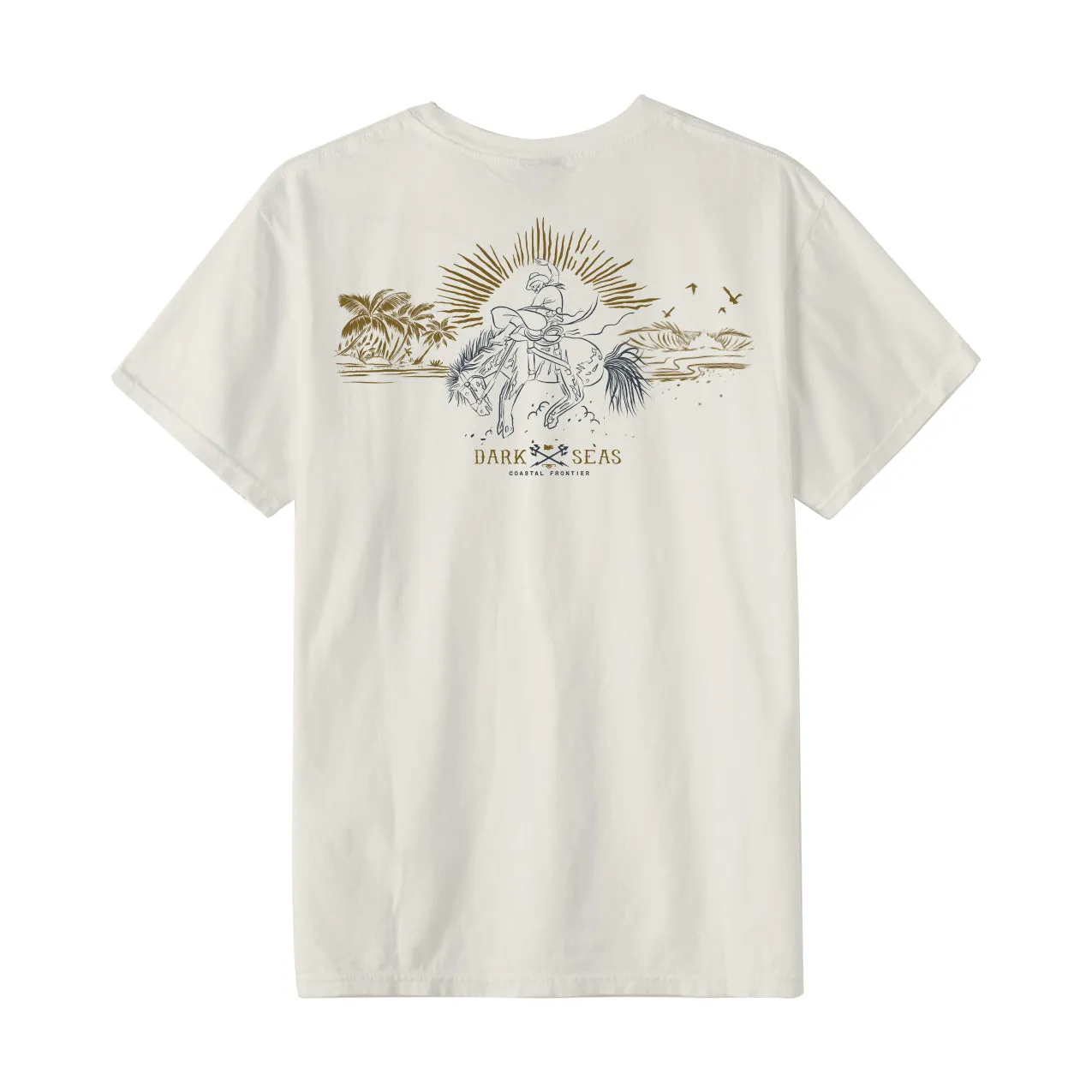 Dark Seas Men's Reinforced Pigment T-Shirt Antique White T-Shirts