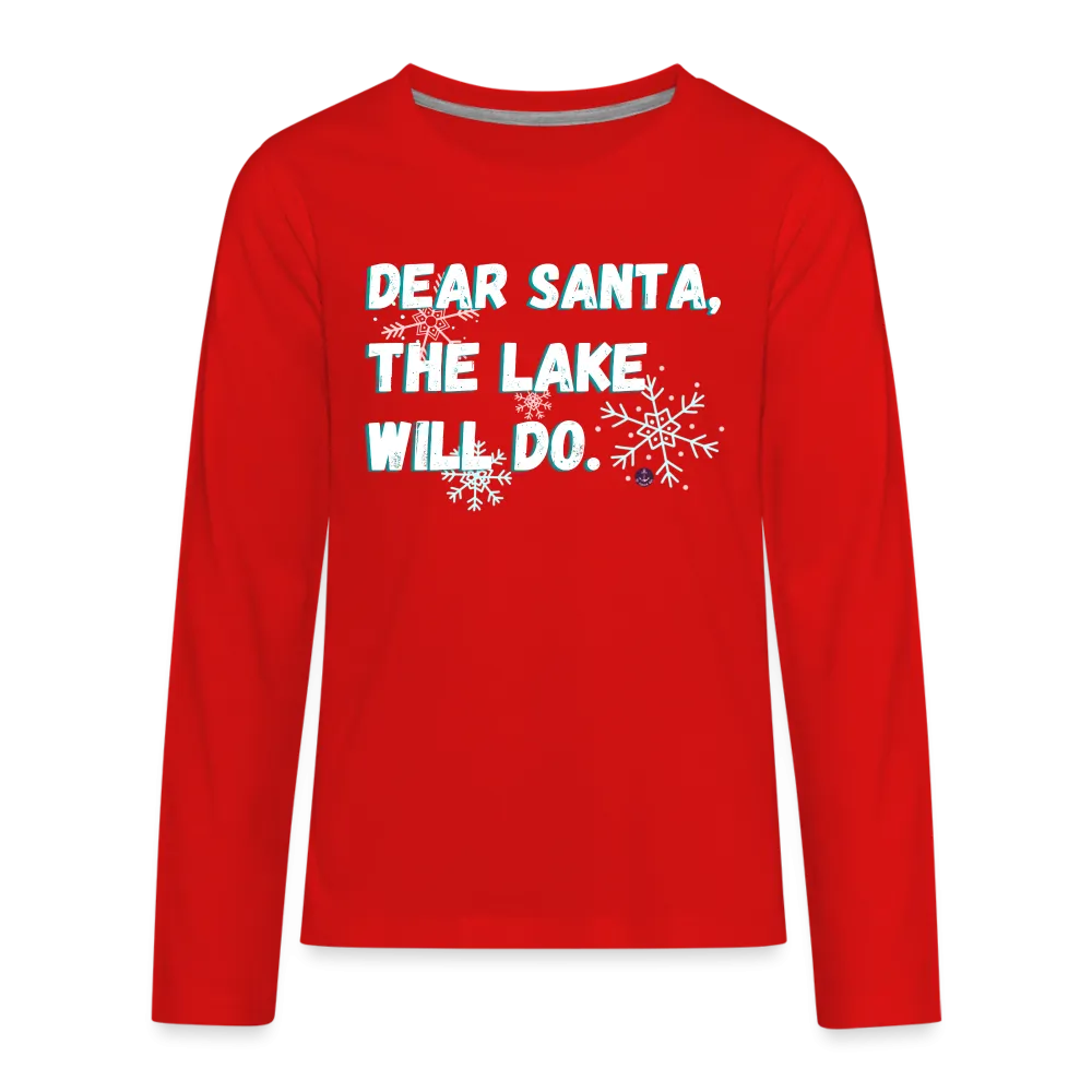 Dear Santa Kids' Christmas Long Sleeve Lake Tee