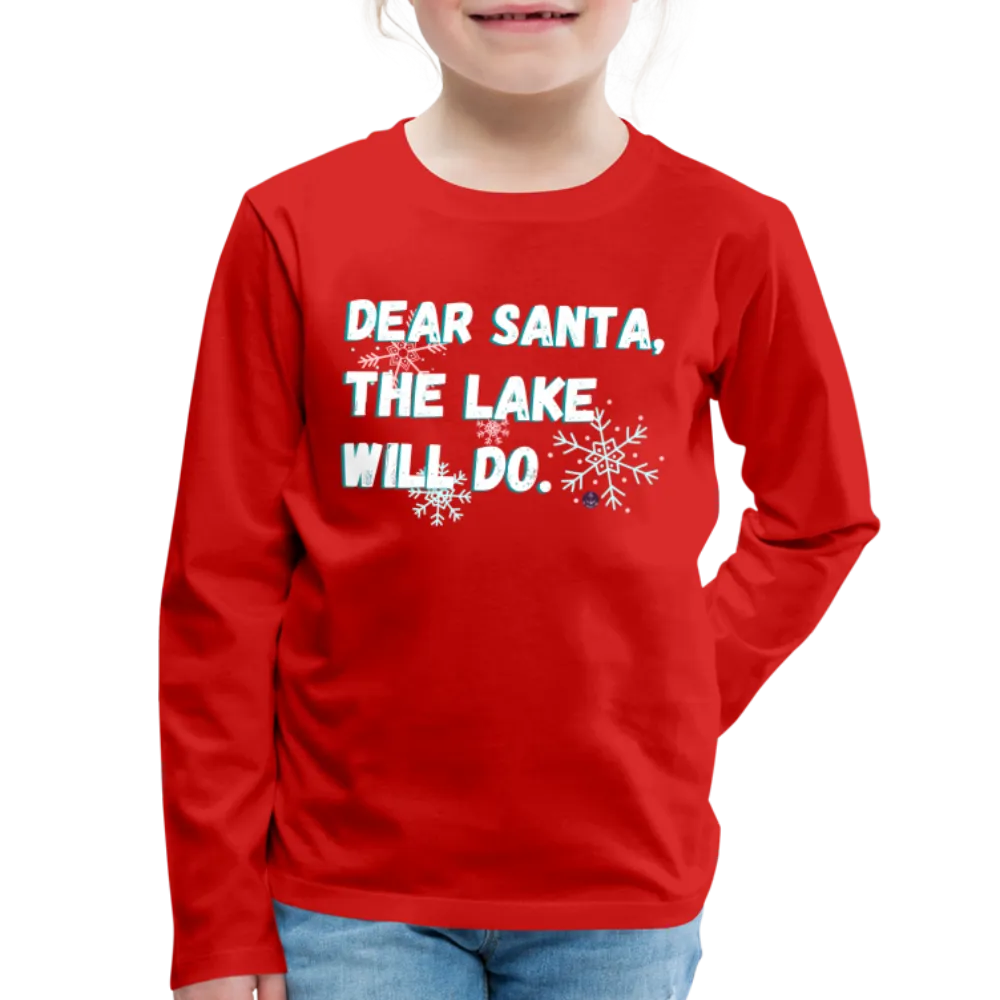 Dear Santa Kids' Christmas Long Sleeve Lake Tee