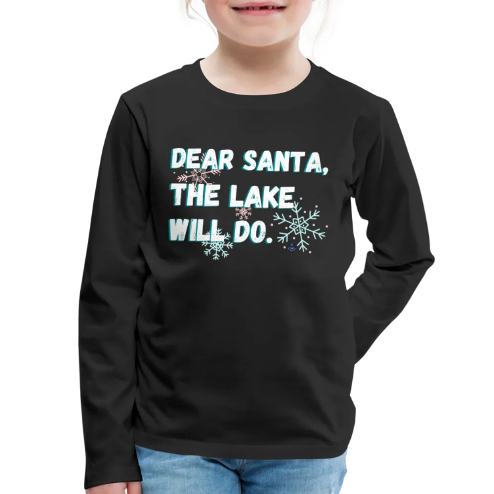 Dear Santa Kids' Christmas Long Sleeve Lake Tee
