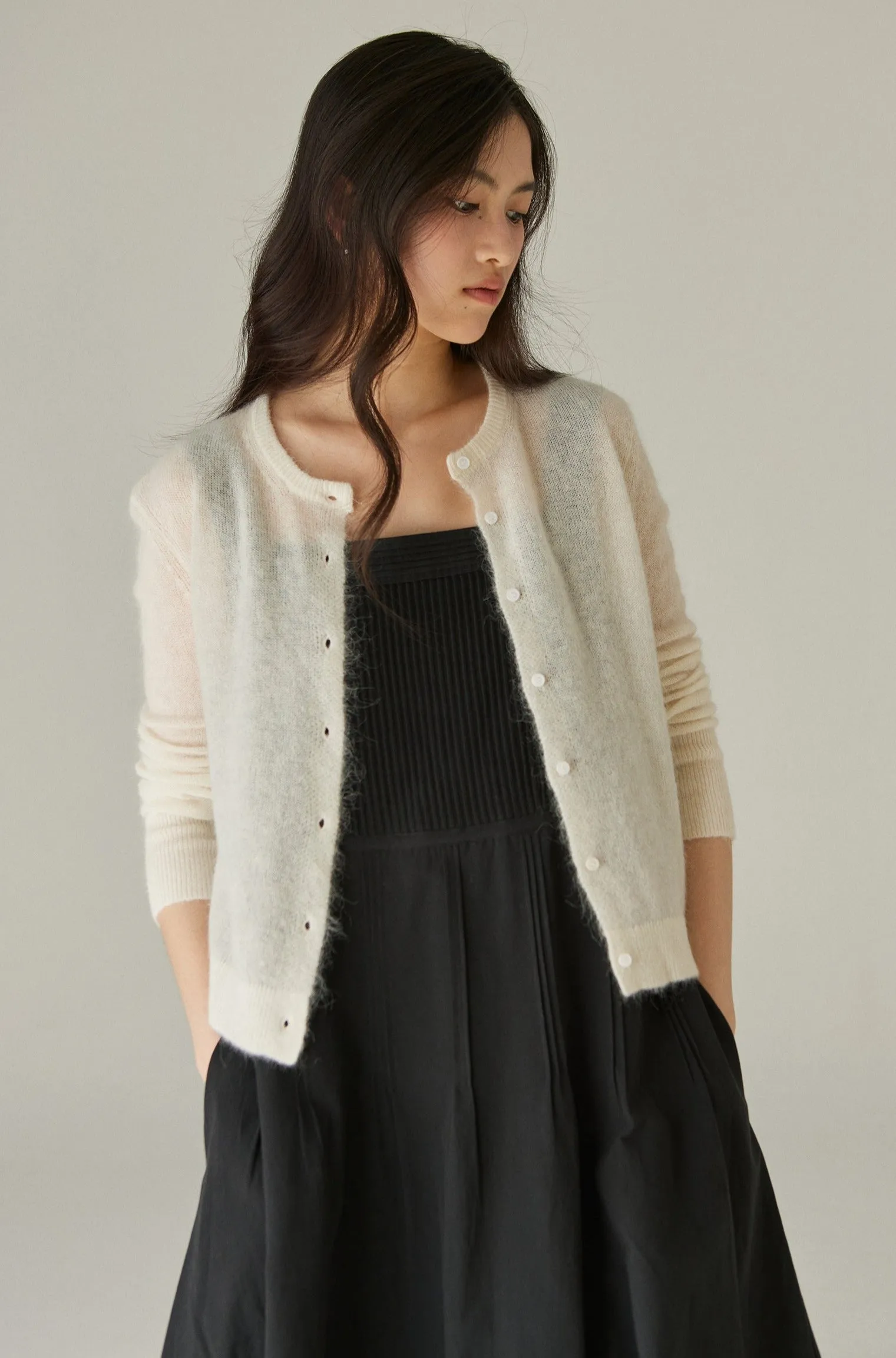 Deli Cardigan -- Fuzzy Knit