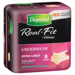 Depend® Real Fit Underwear For Women Extra Large (Packet 8)