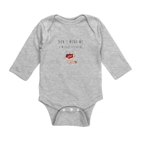 Don't Mind Me - I'm Just Teething - Long Sleeve Onesie - LC - Colored Image