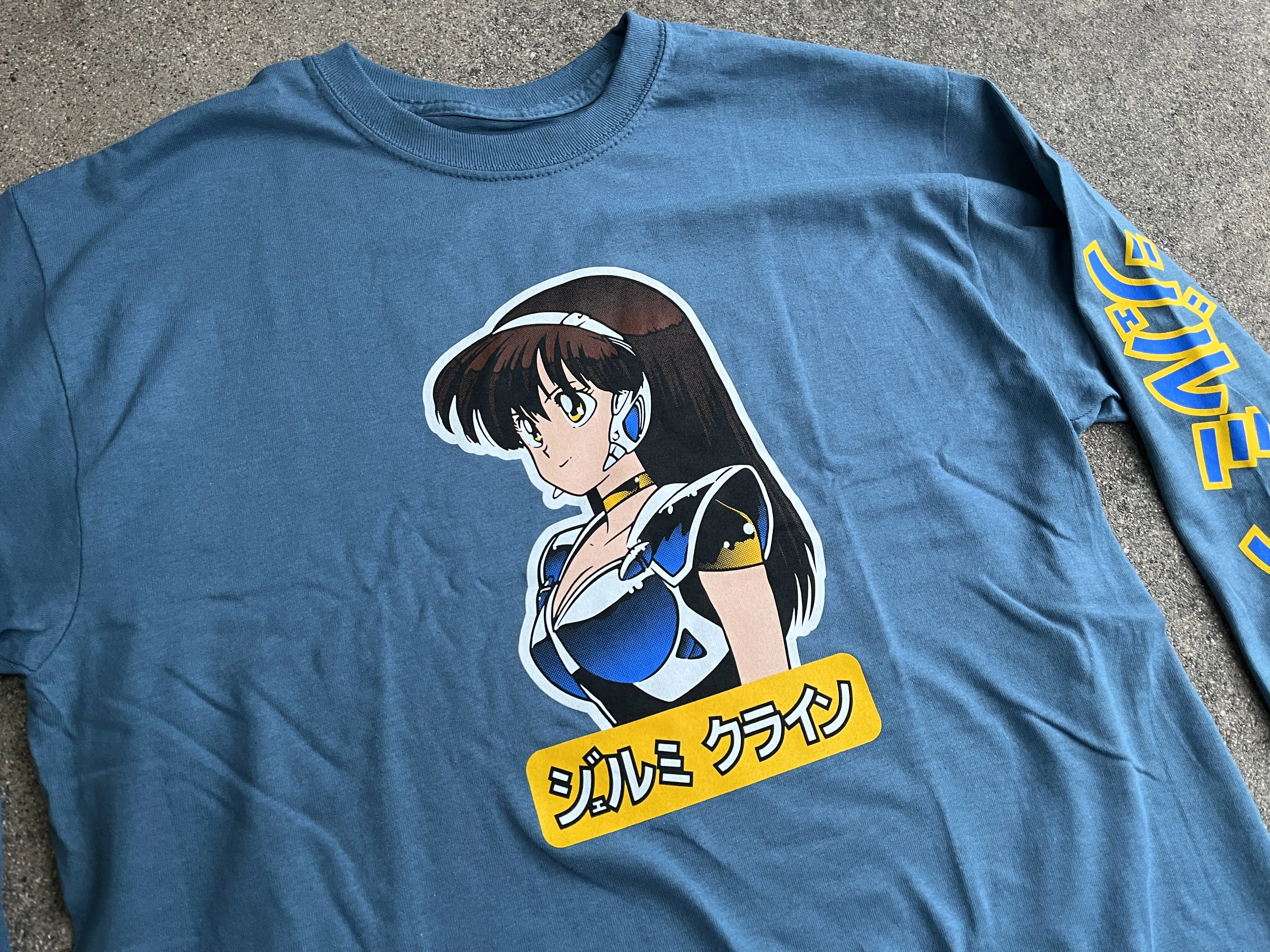 dream girl LONG SLEEVE t-shirt SLATE BLUE