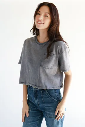 Dusty Blue Boxy T-Shirt