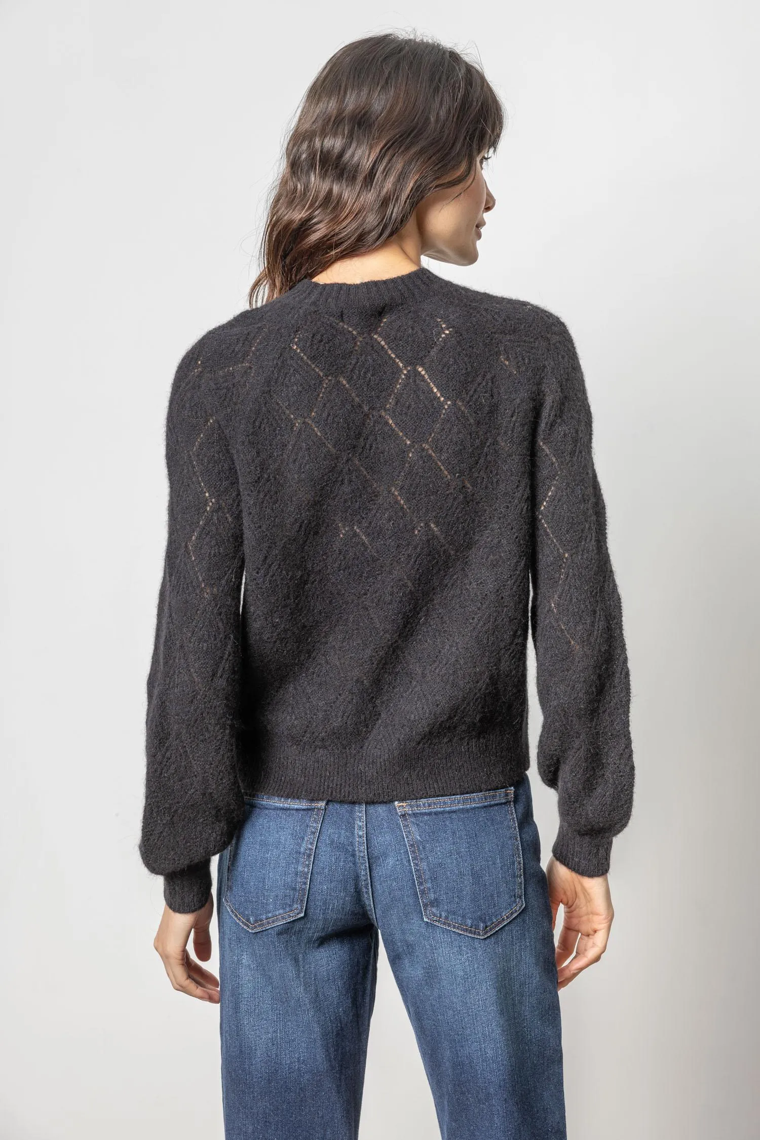 Easy Pointelle Crewneck Sweater