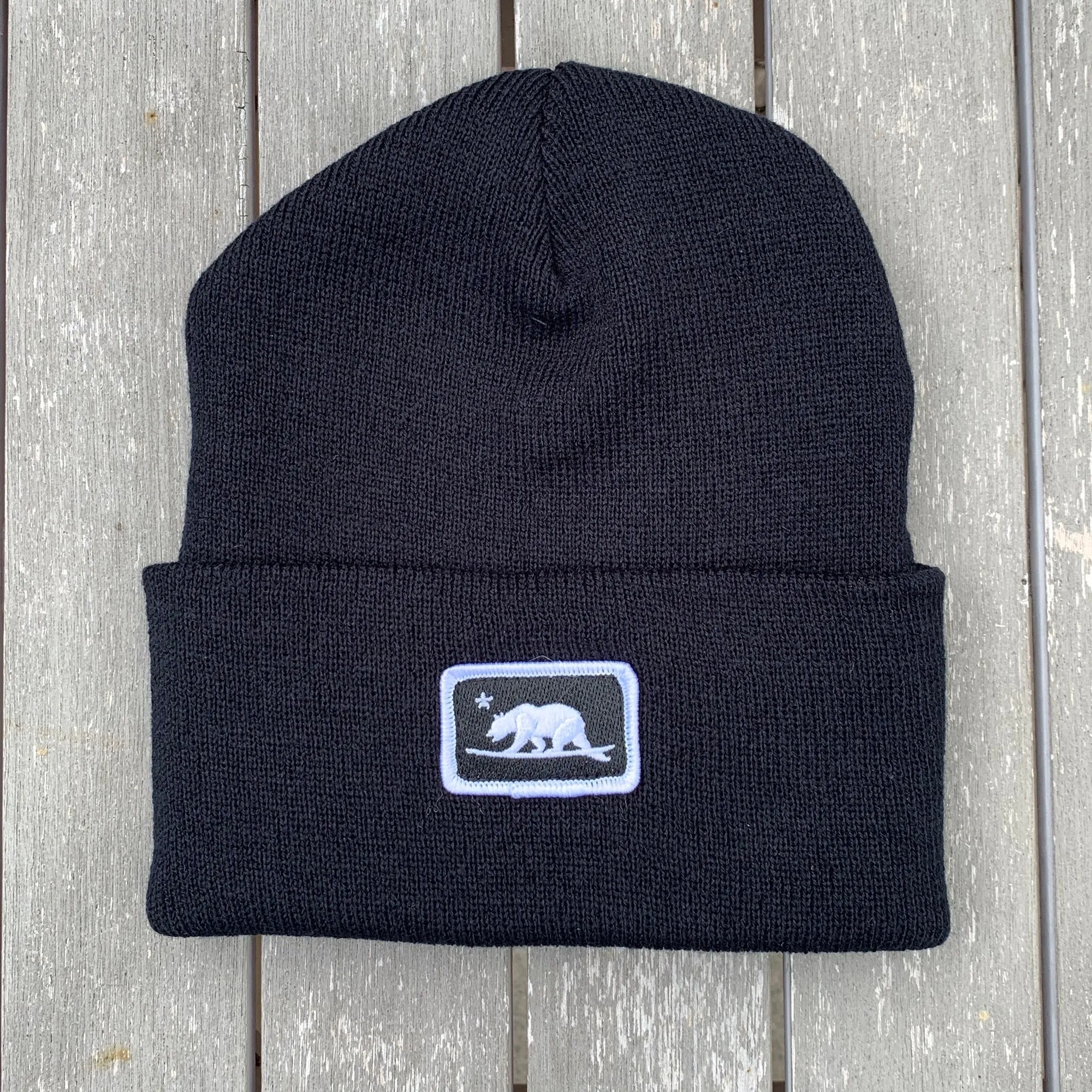Embroidered Surfbear® Patch Beanies