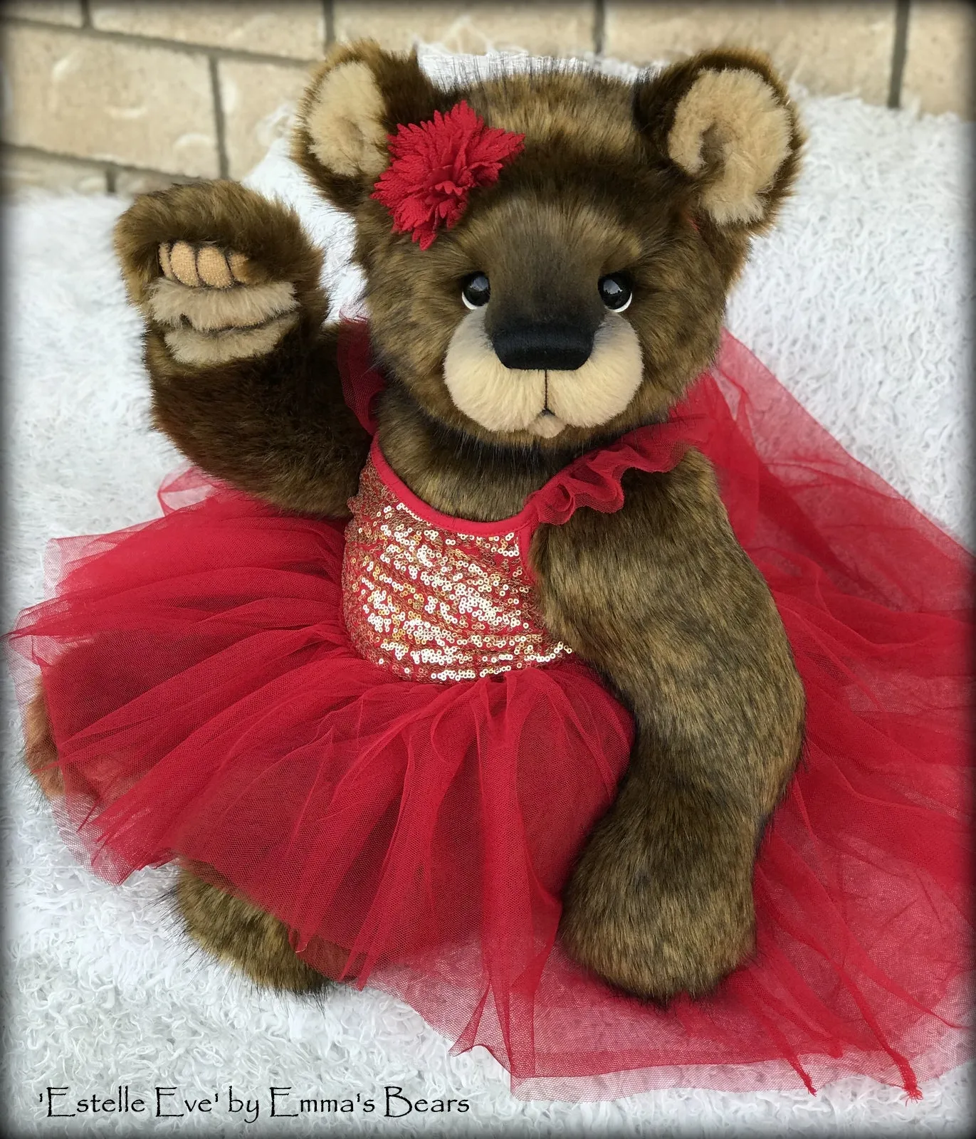 Estelle Eve - 25" Christmas 2018 Toddler Artist Bear by Emma's Bears - OOAK