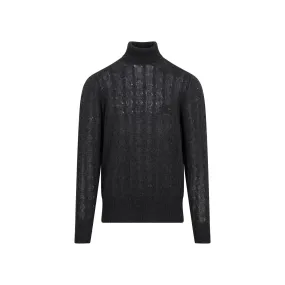 ETRO Men's Blue Cashmere Turtleneck Sweater