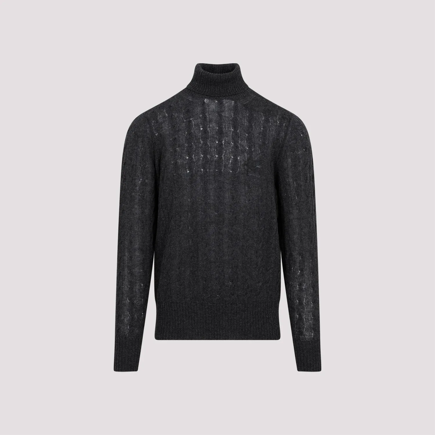 ETRO Men's Blue Cashmere Turtleneck Sweater