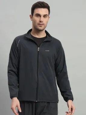 FITINC Sports Track Jacket for Men - Dark Grey