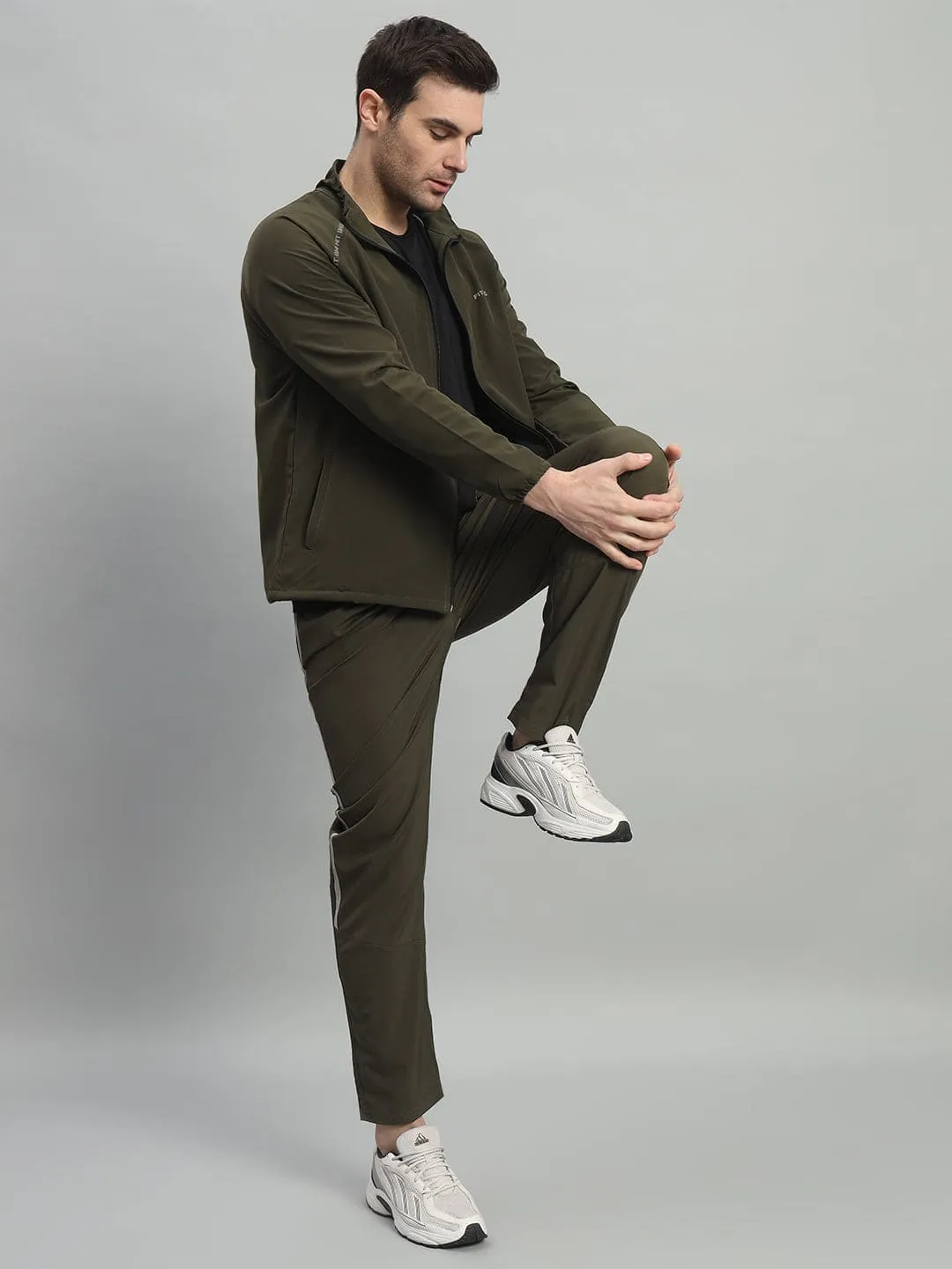 FITINC Sports Track Jacket for Men - Olive