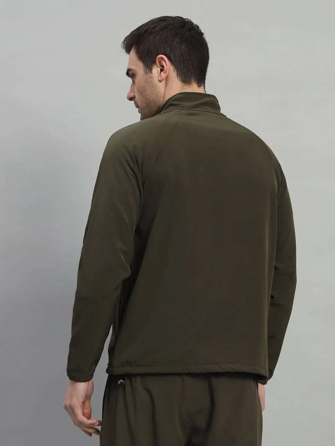 FITINC Sports Track Jacket for Men - Olive