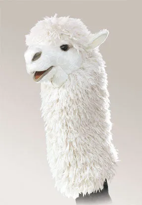 Folkmanis Mini Alpaca Stage Puppet