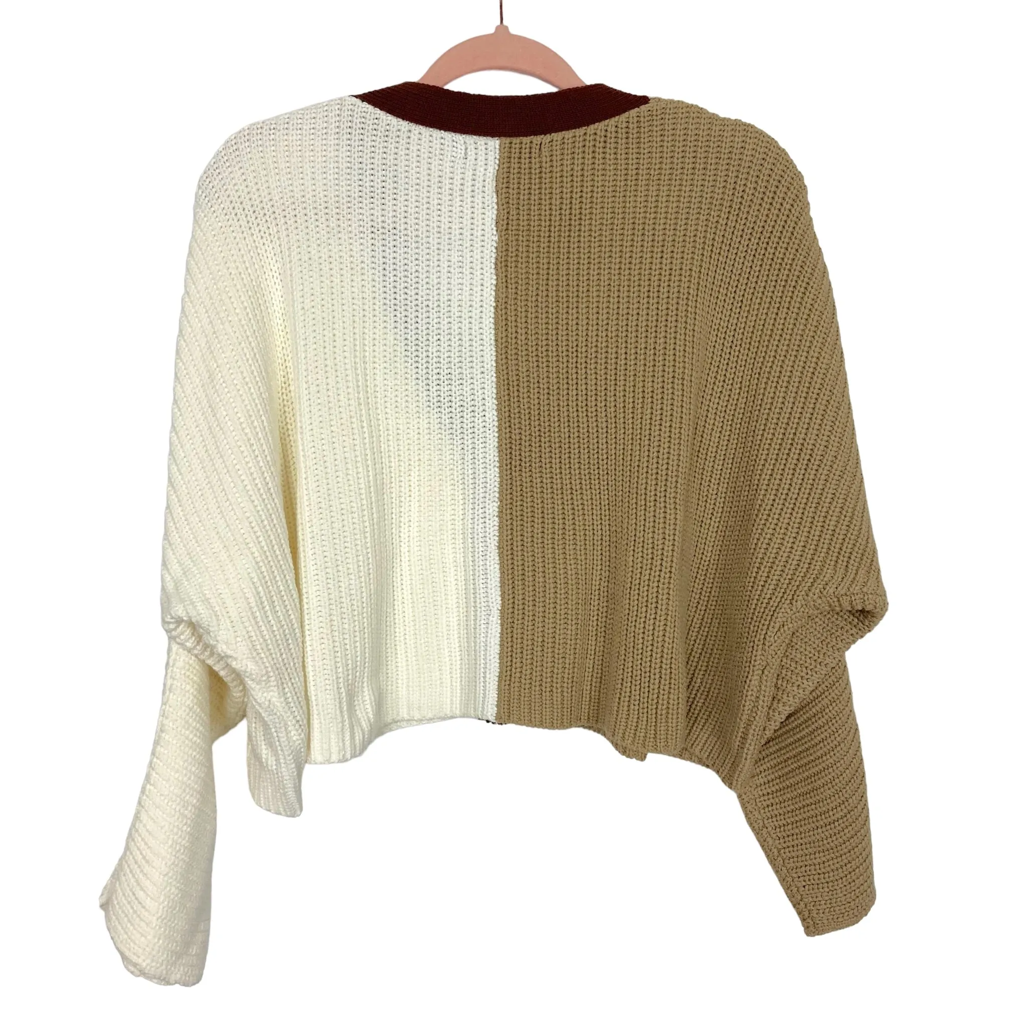 Forever21 Tan/Brown/Cream Sweater Cardigan NWT- Size M