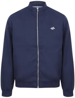 Frederick Harrington Bomber Jacket In Biro Blue - Le Shark