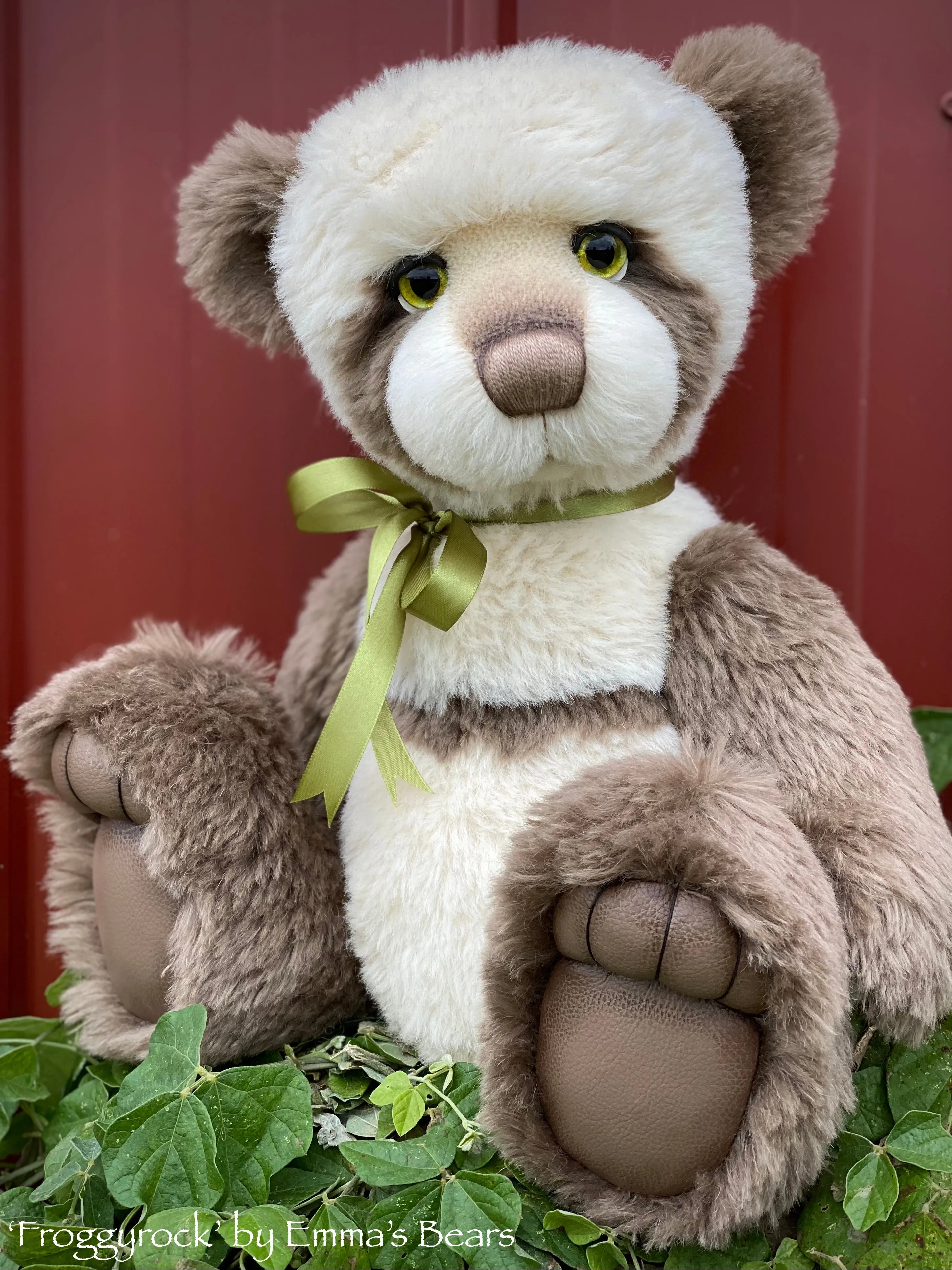 Froggyrock - 18" mohair artist panda bear by Emma's Bears  - OOAK