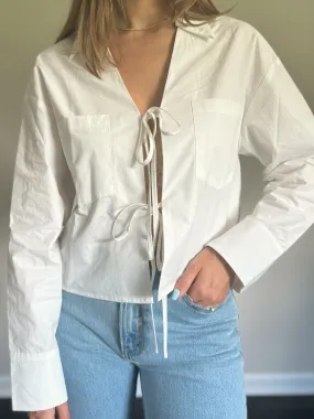 Front Tie Collared Shirt