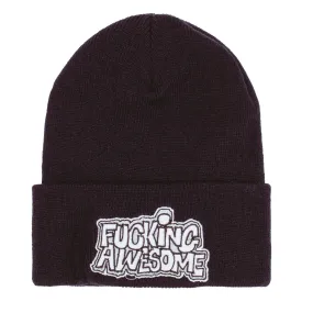 Fucking Awesome - PBS Logo Cuff Beanie Black