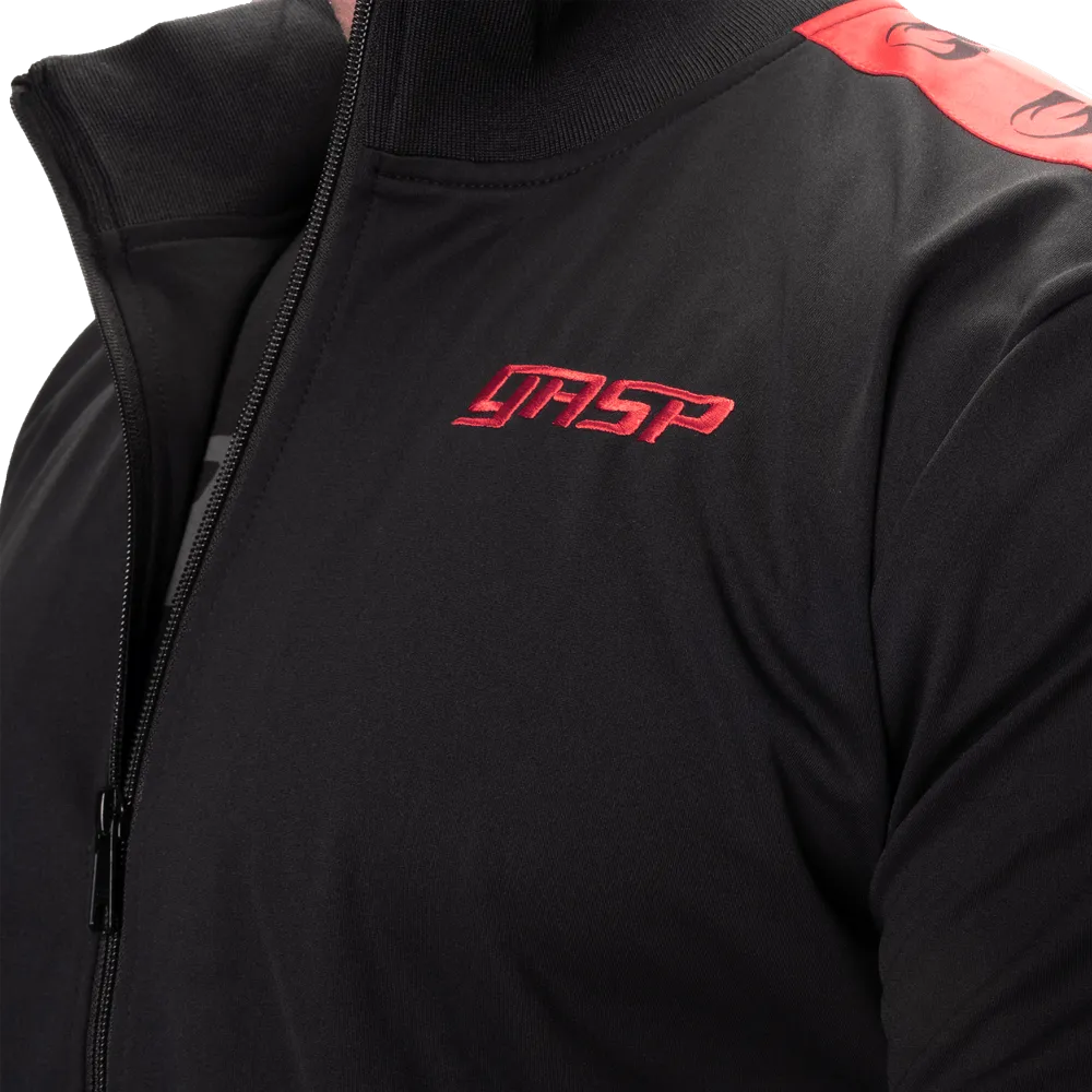 GASP Track Suit Jacket - Black/Red
